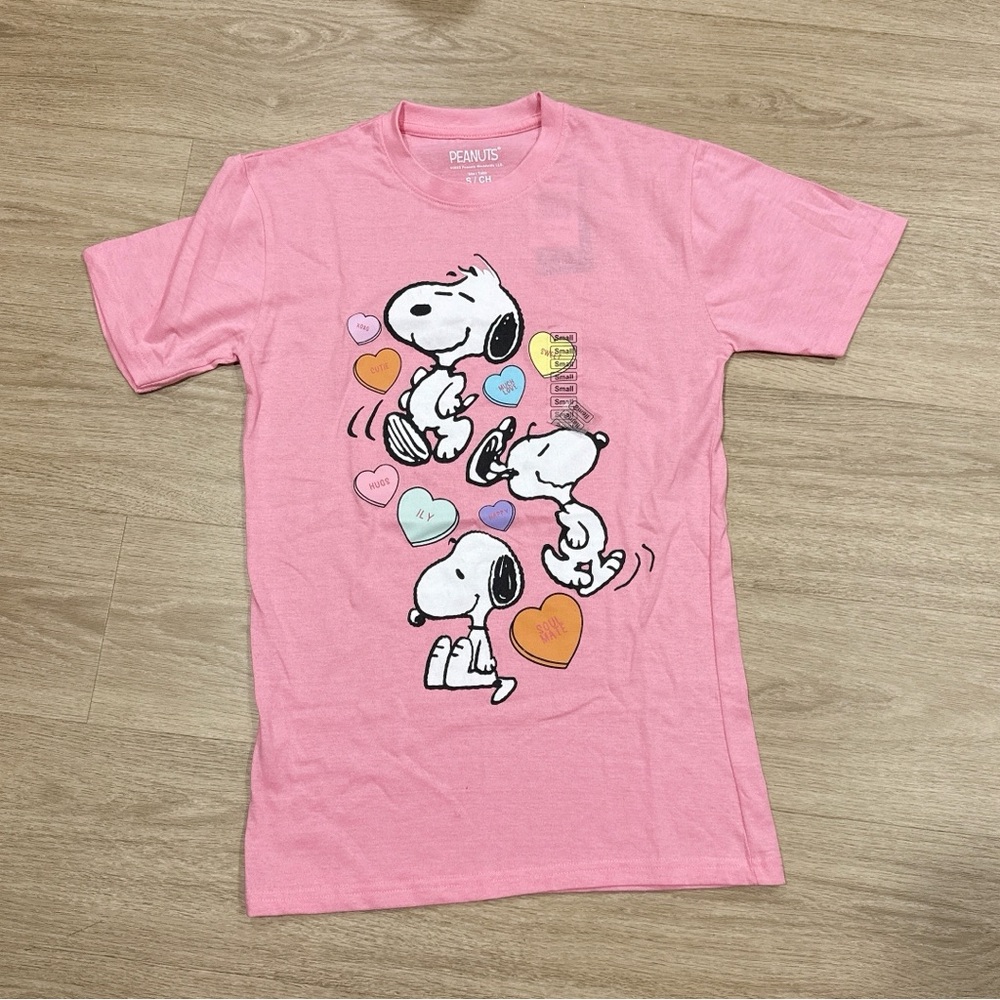 Peanuts Pink Snoopy Short Sleeve Top